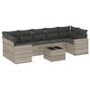 vidaXL 8-dijelni set vrtnih sofa od poliratana s jastucima svjetlosivi