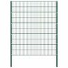 vidaXL Ogradni panel sa stupovima od željeza 176,5 x 200 cm zelene boje