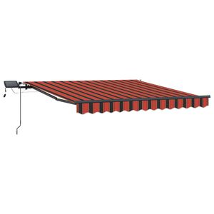 vidaXL Skrovita tenda narančasta i smeđa 300 x 250 cm tkanina