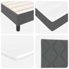 vidaXL Boxspring krevet s madracem s madracem Tamno siva 140 x 200 cm