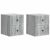 vidaXL Noćni ormarić za montažu na zid 2 kom. Siva sonoma
