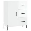 vidaXL Komoda sjajna bijela 69,5x34x90 cm od konstruiranog drva
