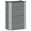 vidaXL Povi&scaron;ena vrtna gredica Siva 50 x 30 x 72 cm alu.