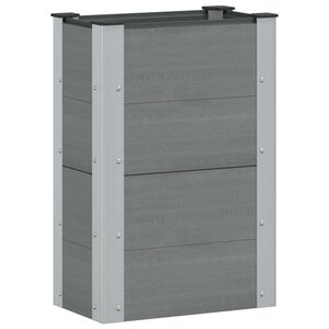 vidaXL Povi&scaron;ena vrtna gredica Siva 50 x 30 x 72 cm