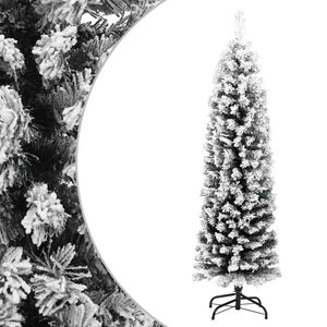 vidaXL Tanko umjetno božićno drvce sa snijegom zeleno 120 cm PVC