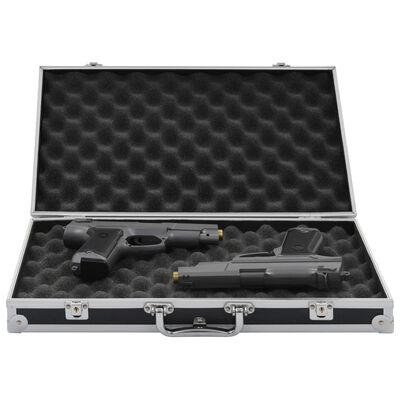 vidaXL Kutija za oružje aluminijska ABS crna