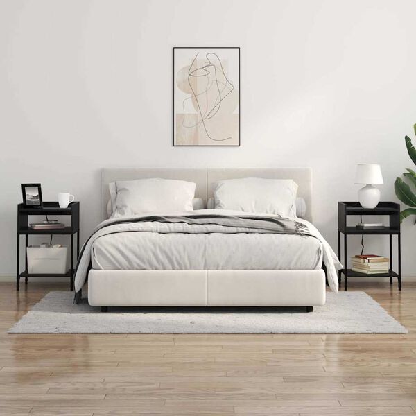 vidaXL Noćni ormar Crni hrast 40 x 40 x 61 cm Konstruirano drvo