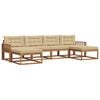 vidaXL Set vanjskih sofa 6 kom. Prirodna i bež
