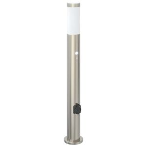 vidaXL Stupić sa senzorom i utičnicom 80 cm nehrđajući čelik IP44