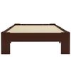 vidaXL Okvir za krevet od masivne borovine tamnosmeđi 100 x 200 cm