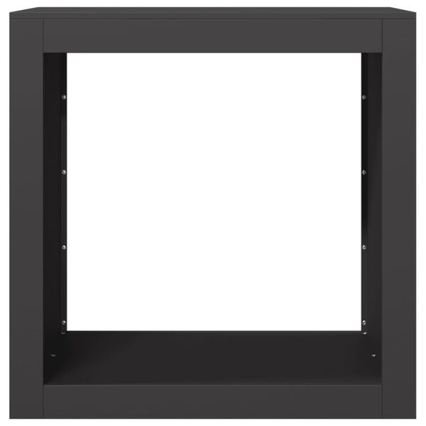 vidaXL Stalak za drva za ogrjev crni 60 x 40 x 60 cm čelični