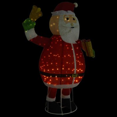 vidaXL Ukrasna božićna figura Djeda Mraza LED luksuzna tkanina 180 cm