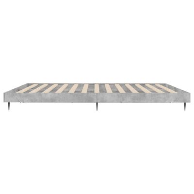 vidaXL Okvir kreveta siva boja betona 140x200 cm od konstruiranog drva