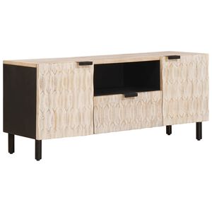 vidaXL TV ormar Fin&scaron; bijelog pranja 105 x 33 x 46 cm Čvrsto drvo manga