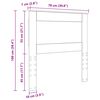 vidaXL Uzglavlje s uzglavljem Staro drvo 75 cm Konstruirano drvo