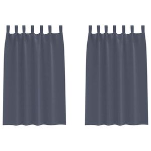 vidaXL Zavjese za blackout s prstenovima 2 kom. Antracit 175 x 140 cm