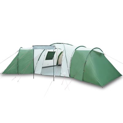 vidaXL Šator za kampiranje za 12 osoba zeleni vodootporni