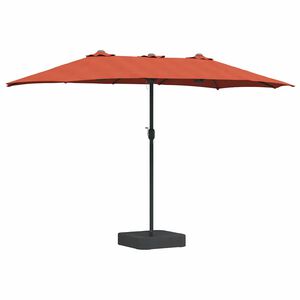 vidaXL Vrtni suncobran Terakota 385 x 209 x 244 cm Poliester i čelik