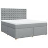 vidaXL Krevet s oprugama i madracem svjetlosivi 180x200 cm od tkanine
