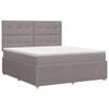 vidaXL Boxspring krevet s madracem Sivosmeđa 180 x 200 cm Tkanina