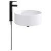 vidaXL Umivaonik s slavinom i odvodom Mat Crna 40,5 x 40,5 x 15,5 cm