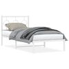 vidaXL Metalni okvir za krevet s uzglavljem bijeli 90 x 190 cm