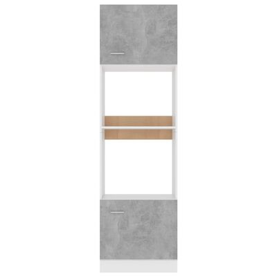 vidaXL Ormarić za mikrovalnu pećnicu boja betona 60x57x207 cm drveni