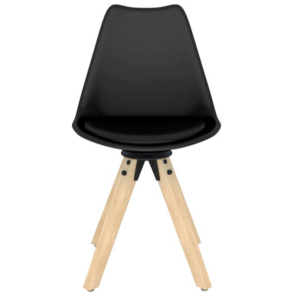 vidaXL Okretne blagovaonske stolice 6 kom crne PP