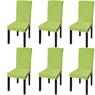 vidaXL Rastezljive navlake za stolice 6 kom Zelena boja