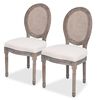 vidaXL Blagovaonske stolice od tkanine 2 kom krem