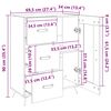vidaXL Komoda bijela 69,5x34x90 cm od konstruiranog drva