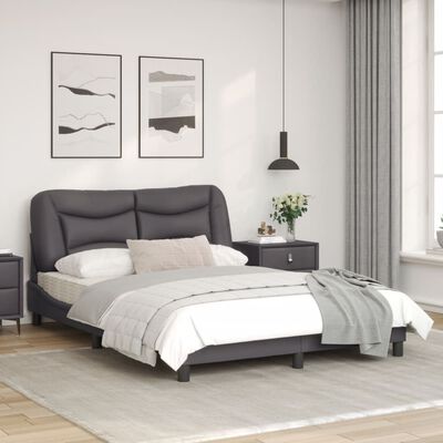 vidaXL Okvir za krevet s uzglavljem sivi 120x200 cm od umjetne kože