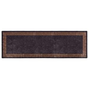 vidaXL Perivi tepih 80 x 300 cm crno-zlatni