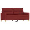 vidaXL 4-dijelni set sofa s jastucima crvena boja vina od tkanine