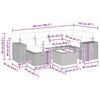 vidaXL 7-dijelni set vrtnih sofa svjetlosivi od poliratana
