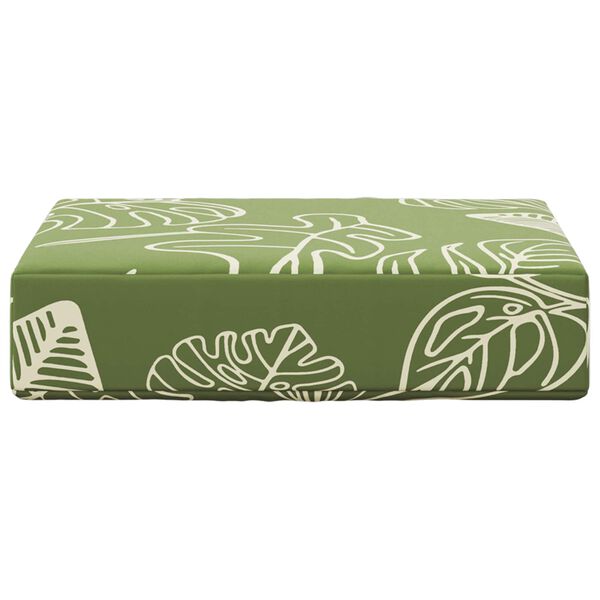 vidaXL Jastučić za sjedenje na otvorenom Zeleni Listovi 40 x 40 x 8 cm