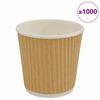 vidaXL papirnate &scaron;alice za kavu 1000 kom 4 oz 100 ml smeđe
