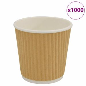 vidaXL papirnate &scaron;alice za kavu 1000 kom 4 oz 100 ml smeđe