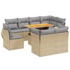 vidaXL 9-dijelni set vrtnih sofa s jastucima bež od poliratana