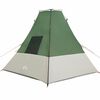 vidaXL Tipi šator s krovom s pohranom Zelena 383 x 338 x 217 cm taft