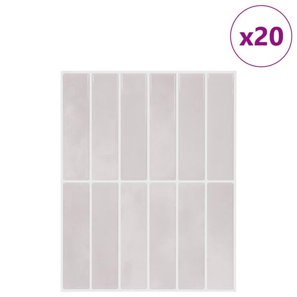 vidaXL Pravougaona keramika 20 pcs Bež 29 x 23 x 0,08 cm