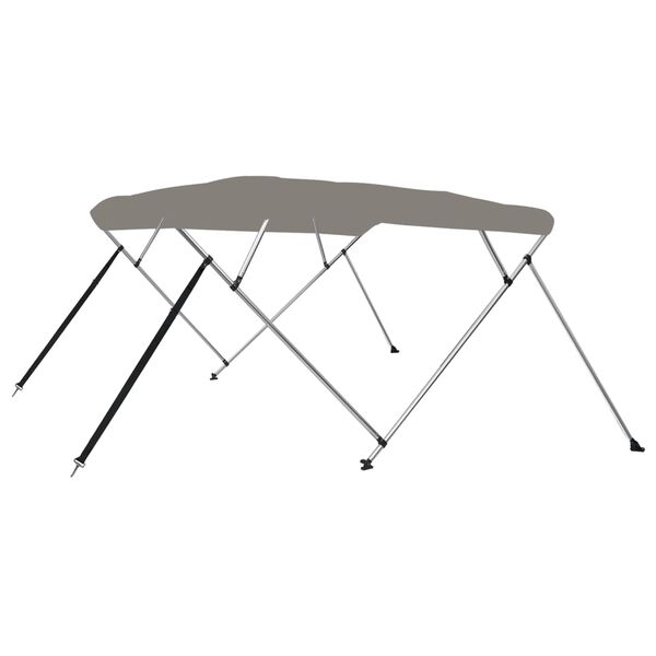 vidaXL Tenda bimini s 4 luka siva 243x210x137 cm