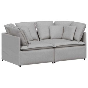 vidaXL Modularna sofa s jastucima, tkanina, oblak sive boje