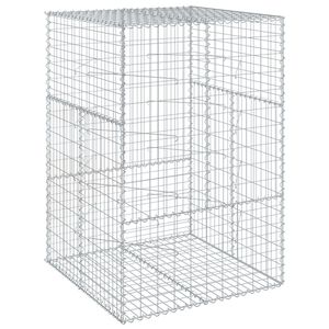 vidaXL Gabionska ko&scaron;ara s poklopcem 100x100x150 cm pocinčano željezo