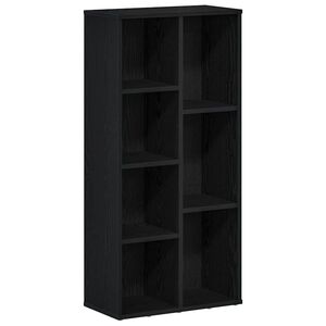 vidaXL Biblioteka crni hrast 50x25x104 cm Inženirsko drvo