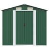 vidaXL Vrtna kućica za pohranu zelena metalna 204 x 132 x 186 cm