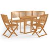 vidaXL 4-dijelni bistro set od masivnog bagremovog drva