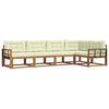vidaXL Set vanjskih sofa 5 kom. Prirodna i krem