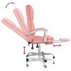 vidaXL Masažni uredski naslonjač od umjetne kože ružičasti