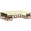 vidaXL Set vanjskih sofa s jastukom 9 pcs Prirodna i krem